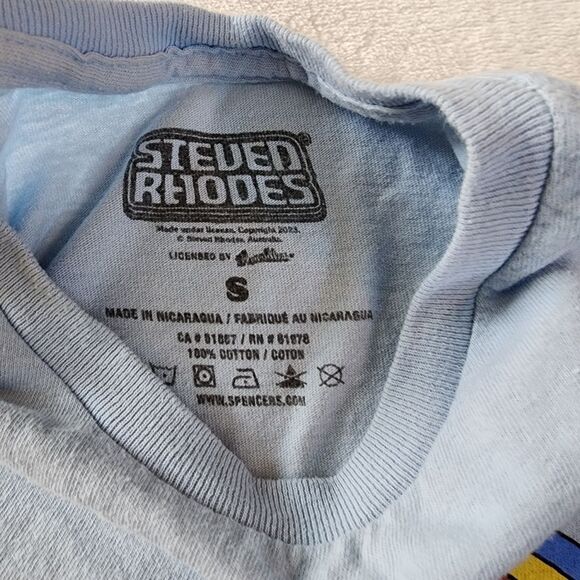 Steven Rhodes Stay Positive Light Blue Tshirt With Graphics Size Small - Picture 5 of 6